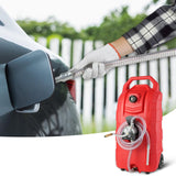 VEVOR Tanque de Combustible Portátil con Ruedas 16 Gal 60L Bidón de Gasolina 7,8L/min con Bomba Manual, Transferencia de Combustible para Gasolina, Diesel, Aceite, Máquina, Cortacésped, Coche, Tractor