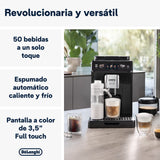 De'Longhi Eletta Explore ECAM452.67.G, Cafetera Superautomática Bebidas Calientes y Frías con Cold Extraction Technology, Recetas Cold Brew, LatteCrema Hot and Cool para Leche y Bebidas Vegetales