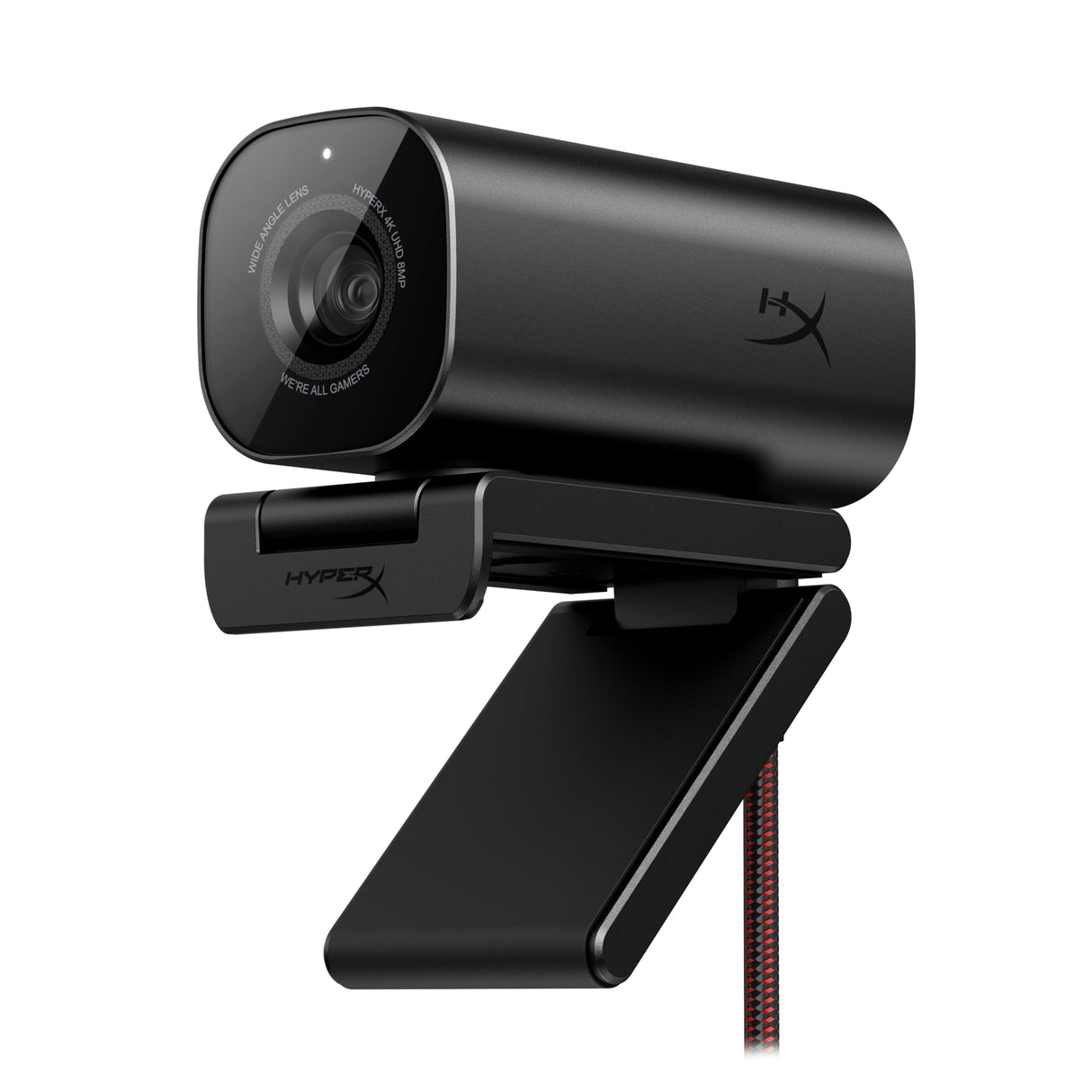 HyperX Vision S - Webcam para Streaming y creacion de Contenido, 4K a 30fps, FHD 1080p a 60fps, Youtube, Gaming Twitch, PC/Mac, Negro