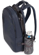 PIQUADRO Pulse - Mochila para PC de 14" o 15,6", turquesa, 14, Cuero