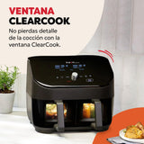 Instant Pot Freidora de aire Vortex Plus Dual, Negro con mirilla, de gran capacidad (8L), Con dos cestas de 3,7 L, ventana transparente, función deshidratadora, grill, horneado, asado, recalentado