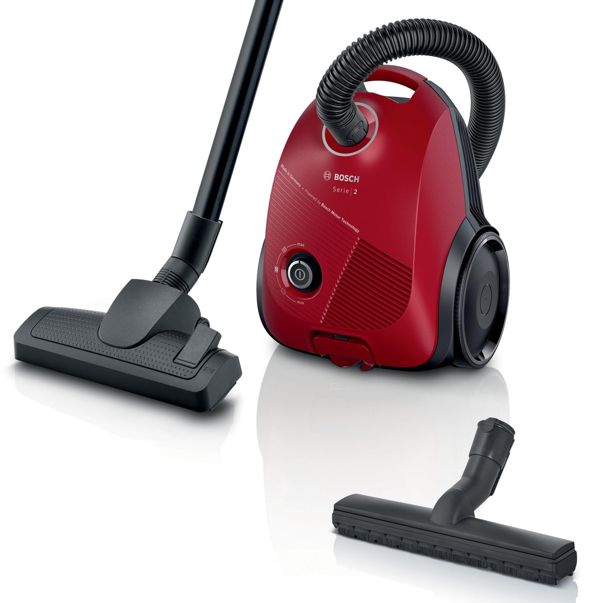 Bosch - Aspirador con Bolsa, Serie 2, Ligero, 3,5 litros, Rojo, BGBS2RD1