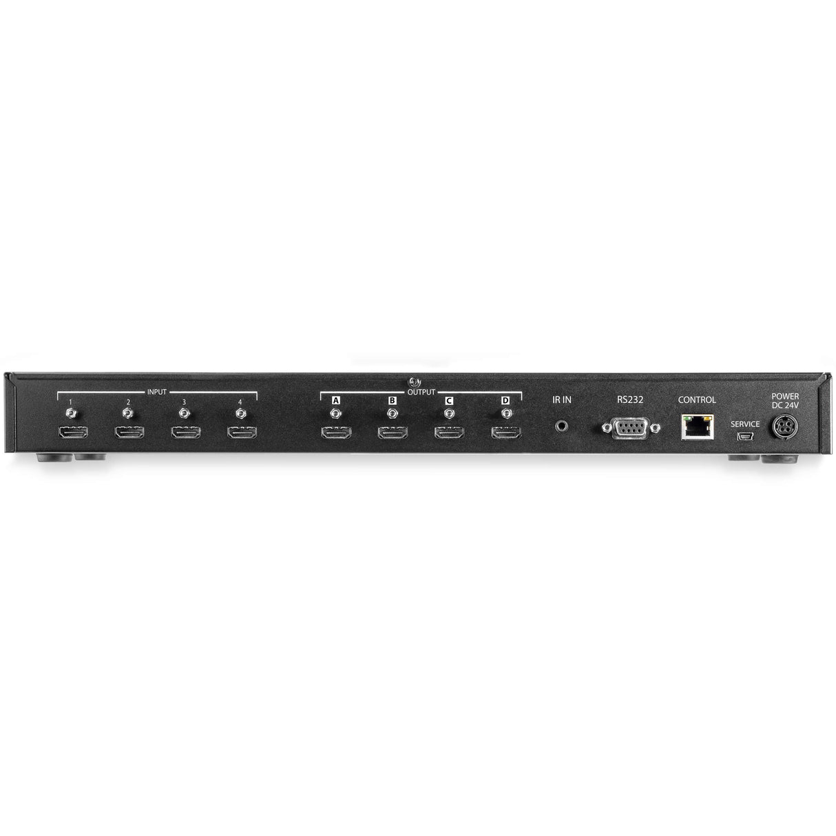 StarTech.com Switch Multiplicador de Vídeo HDMI Matriz de 4x4 con Audio y Control por Ethernet, Vídeo de 4K a 60H, Divisor HDMI 2.0 de Montaje en Rack con Mando a Distancia (VS424HD4K60)