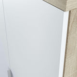 Habitdesign Mueble Auxiliar Despacho, Armario Estudio, 119x80x32,5 (AltoxAnchoxFondo - en cm), Color Blanco Artik y Roble Canadian, Modelo Office
