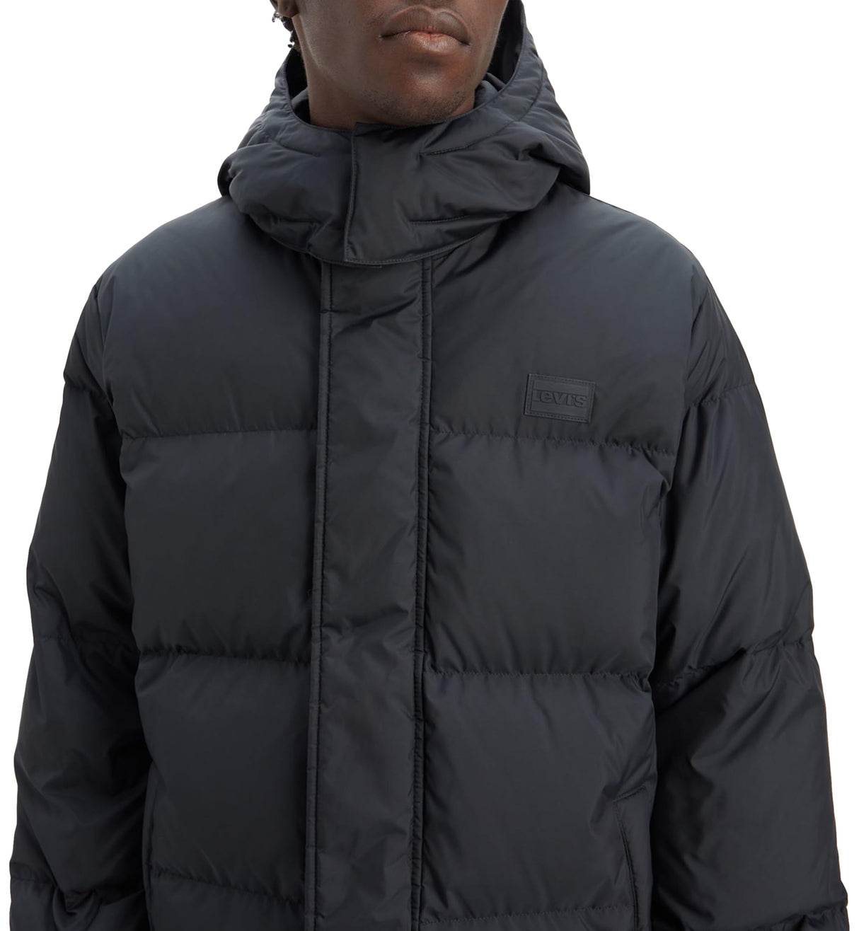 Levi's Laurel Short Puffer - Chaqueta para hombre, Jet Black, XL
