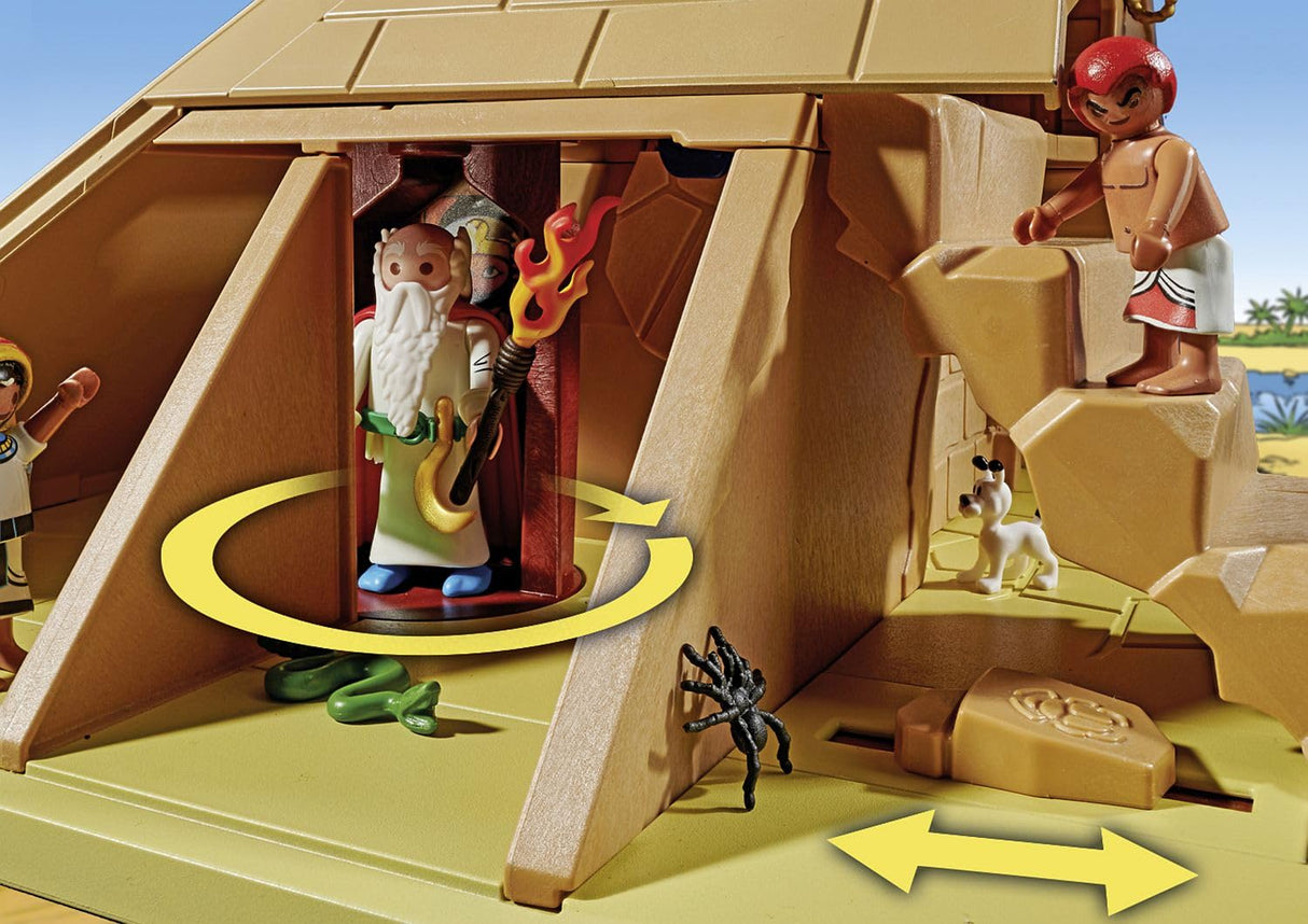 PLAYMOBIL Astérix: La Pirámide del Faraón, Obélix, Astérix, Panorámix, Numerobis, Tornavis, Ideafix, Juguetes para niños a Partir de 5 años [Exclusivo para Amazon]