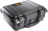 PELI 1400 Maleta ultra resistente para cámaras DSLR reflex, iluminación, objetivos y cargadores, IP67 estanca e impermeable al polvo, 9L de capacidad, fabricada en Alemania, sin espuma, color negro