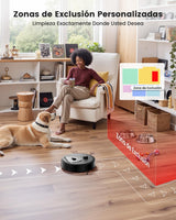 LEFANT M330 Robot Aspirador y Fregasuelos con Mapeo 3 en 1, 5000Pa de Succión, 150min, Navegación dToF, Evitación de Obstáculos PSD 190°, Alexa/App/i Watch, Ideal para Pelo de Mascotas y Alfombras