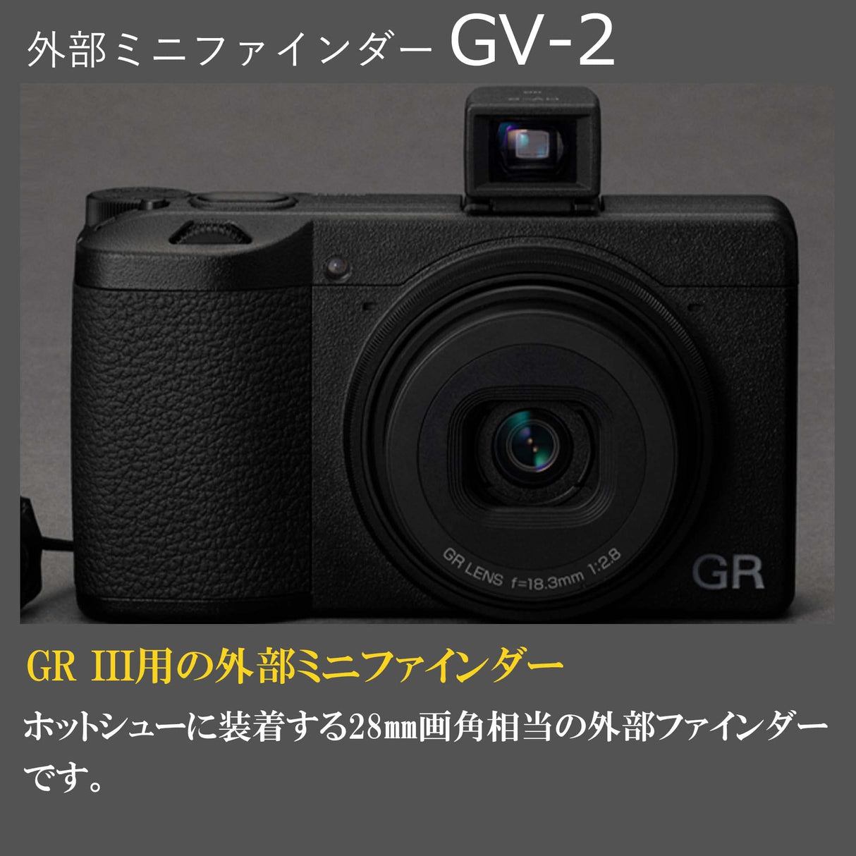 Ricoh GV-2 - Visor Externo para GXR, GR Digital I-IV (Marco de 28 mm)