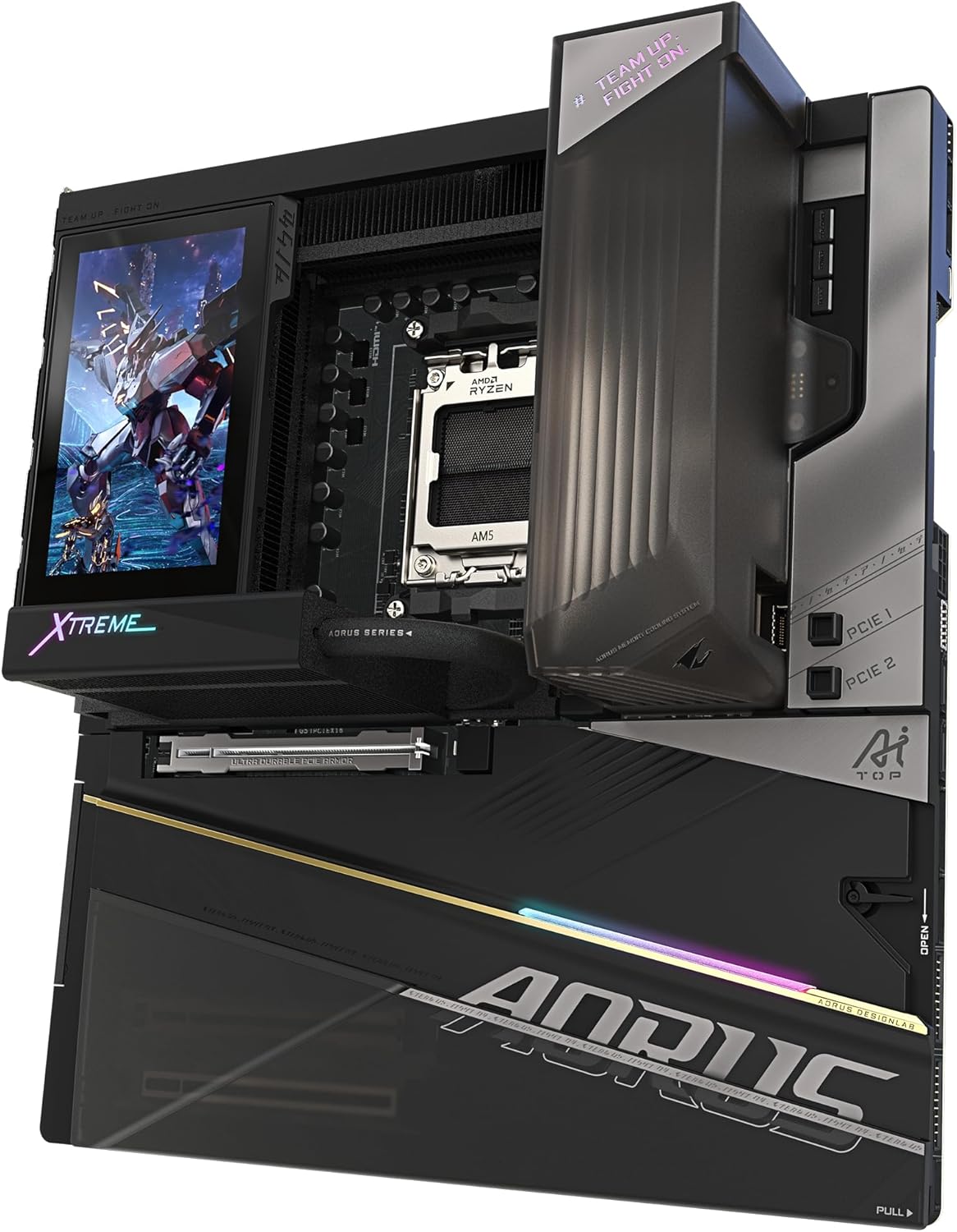 GIGABYTE X870E AORUS Xtreme X3D AI Top Motherboard - Supports AMD Ryzen 9000 Series Processors, 24+2+2 Phase VRM, up to 9000MHz DDR5 (O.C.), 2xPCIe 5.0 M.2 + 3xPCIe 4.0 M.2, Wi-Fi 7