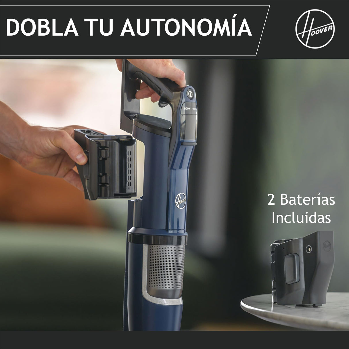 Hoover Aspiradora Escoba Sin Cable Potente con Corner Genie™ para Limpiar Todos los rincones, Accesorio para Mascotas, Cepillo Anti-Enredos, Luces LED, 2 Baterías [HFX]