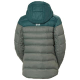Helly Hansen W Verglas Glacier Down Jacket Abrigo, 485 Grey Cactus/Dark Creek, XS para Mujer