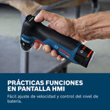 Bosch Professional 12V System lijadora orbital excéntrica a batería GEX 12V-32 (incl. plato de caucho montado con cierre por contacto de 32 mm, plato de caucho adhesivo de 32 mm)