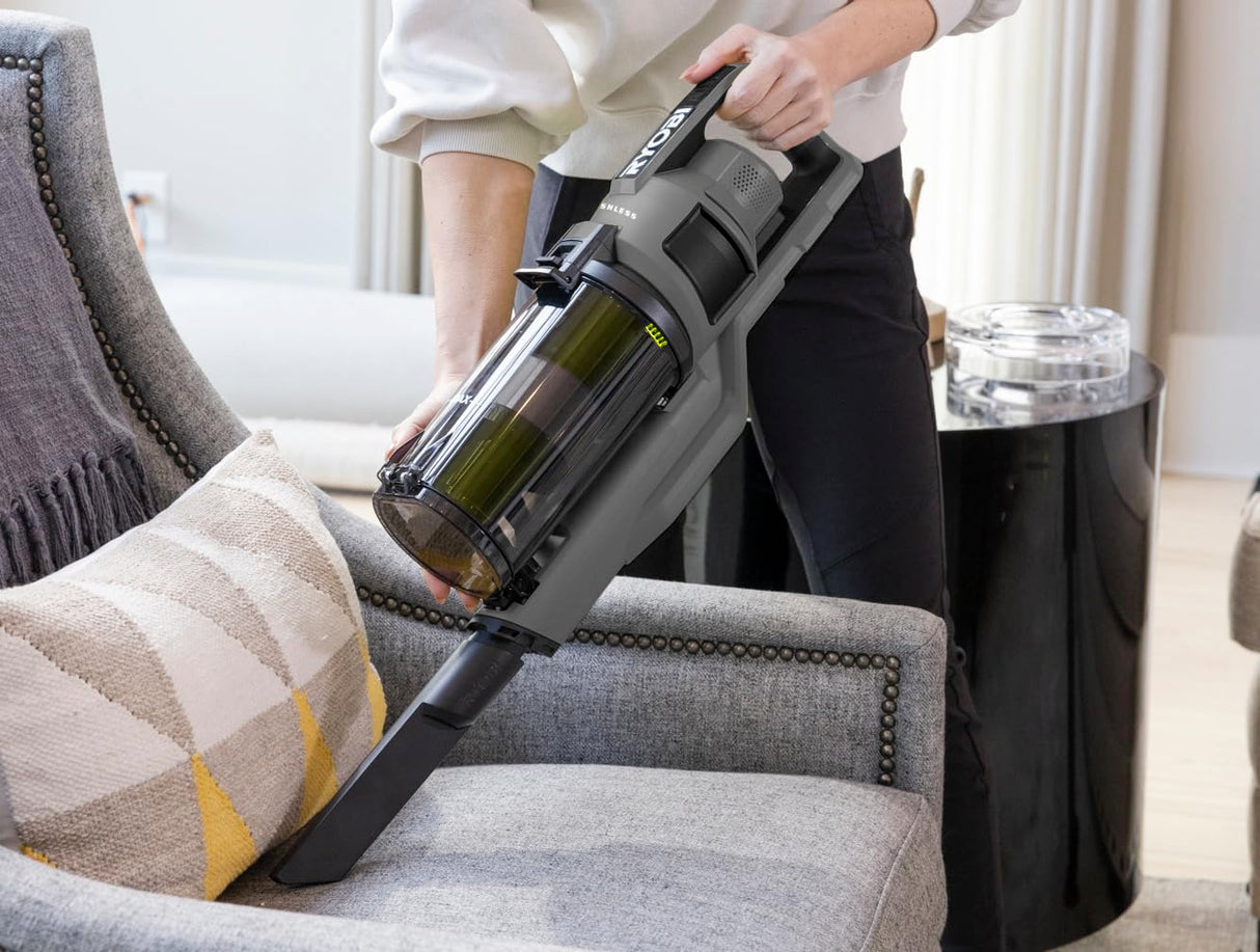 Ryobi RSVS18BL-1C40G Aspirador de Suelo sin escobillas, Antracita