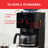 Cafetera Instant® Grind & Brew, 24 Horas Programable, 12 Tazas, Molinillo de Granos Ajustable Incorporado, Filtro Reutilizable, Pantalla Digital, Filtro de Agua, Jarra de Vidrio, Mantener Caliente