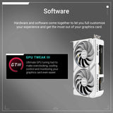 ASUS Dual Radeon RX 9060 XT 16 GB GDDR6 White Edition - Tarjeta gráfica (PCIe 5.0, HDMI 2.1b, DisplayPort 2.1a, diseño de 2,5 Ranuras, Ventilador Axial-Tech, tecnología 0dB)