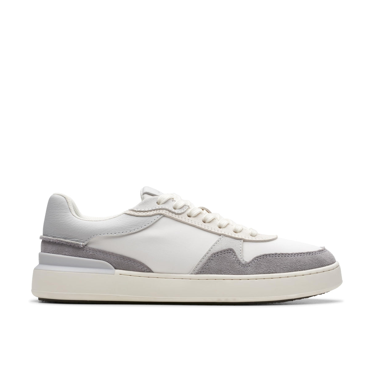Clarks Men's Courtlite Race Sneaker, Light Grey Combi, 42.5 EU