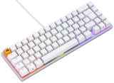 Glorious Gaming GMMK 2 Compact 65% - Teclado gaming mecánico, compacto TKL 65%, carcasa de aluminio, personalizable, keycaps dobles, switches Fox, RGB, distribuciones QWERTY inglés - Blanco