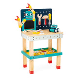 Janod - Mesa Grande Robot Brico'Kids - Juego de Bricolaje Infantil - 51 Accesorios + 3 Herramientas + 1 Robot - Juego de Imitación - Desarrolla la Motricidad Fina - A Partir de 36 Meses, J06457