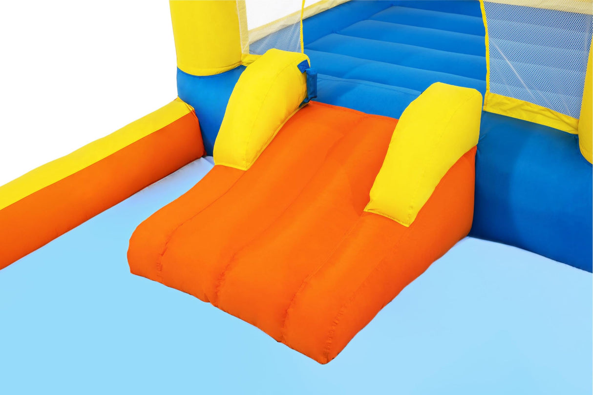 BESTWAY-8321900 Does Not Apply Parque Acuatico con Cama Elastica Hinchable 365x340x152 cm. Inflador Electrico Incluido, Multicolor, Talla única (53381)