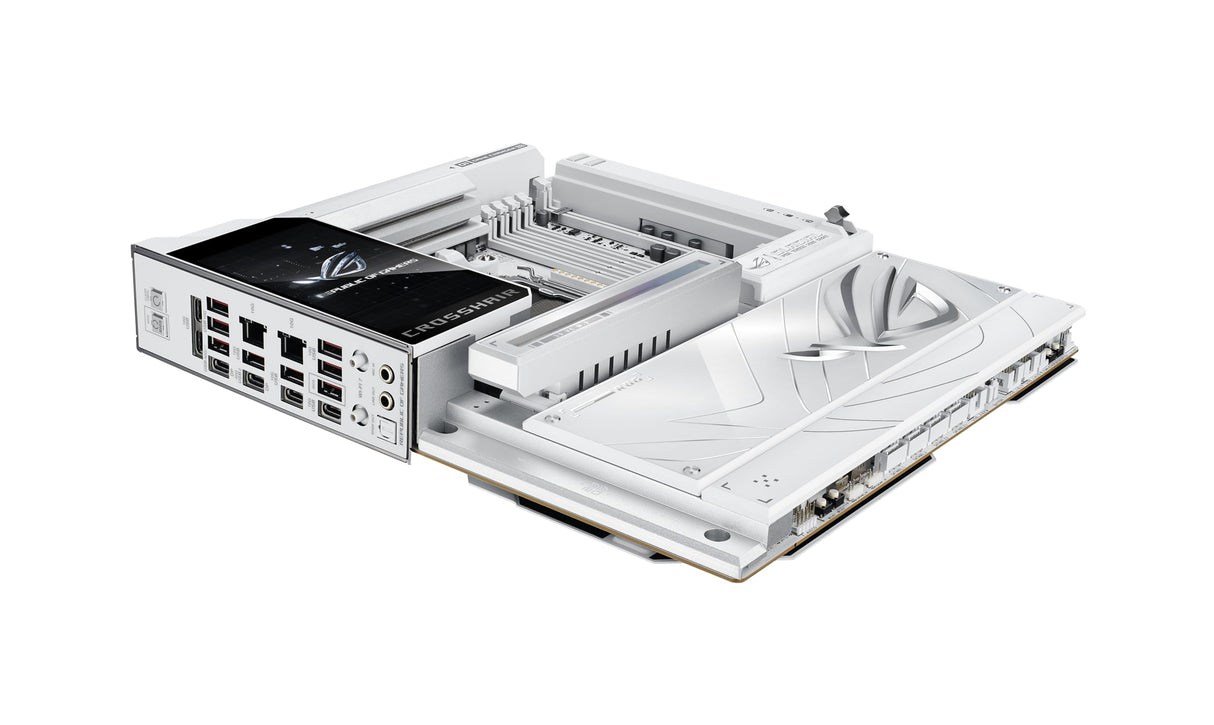 ASUS ROG CROSSHAIR X870E GLACIAL - Motherboard - E-ATX - Socket AM5 - AMD X870E Chipsatz - USB4, USB-C 3.2 Gen2, USB 3.2 Gen 2, USB 3.2 Gen 1, USB-C 3.2 Gen 2x2 - Wi-Fi 7, Bluetooth, 2 x 10 Gigabit L