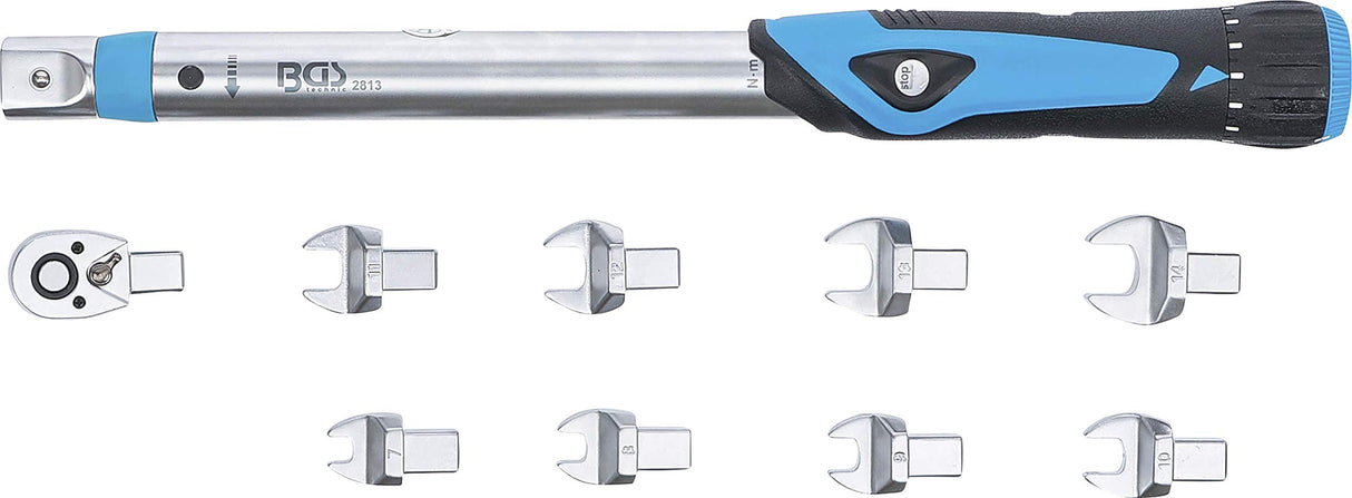 BGS 2813 | Juego de llave dinamométrica | 6,3 mm (1/4") | 10 - 50 Nm | 10 piezas