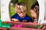 FEBER - Casa Eco House, Versión Previa, Casita de Jardín Educativa con Juegos Ecológicos, Jardinera Urbana, 2 Papeleras, Molino, para niños y niñas Amantes de la Naturaleza,2 años, Famosa (800013004)