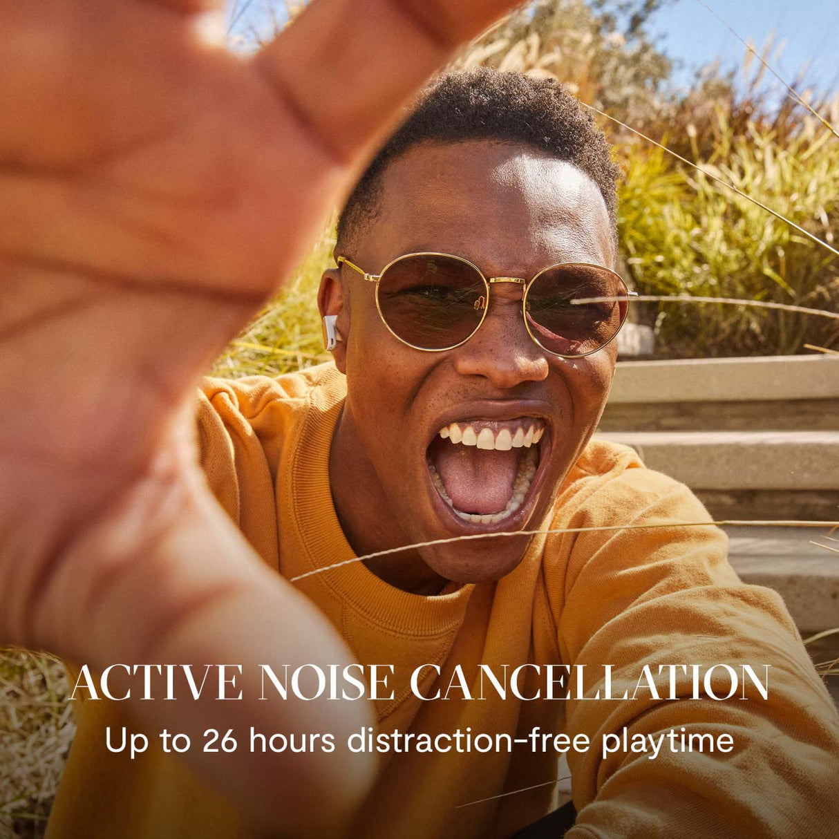 House of Marley Redemption ANC 2 Auriculares Inalámbricos con Cancelación Activa de Ruido - IPX5 True Wireless, 24H de Reproducción, Bluetooth con Micrófono, Control Táctil, USB-C, Crema