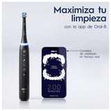 Oral-B iO 5 Cepillo De Dientes Eléctrico Negro Con 1 Cabezal, 1 Funda Magnética y 1 Soporte de Recambios, 5 Modos De Cepillado, Sensor De Presión y Temporizador, Diseñado Por Braun