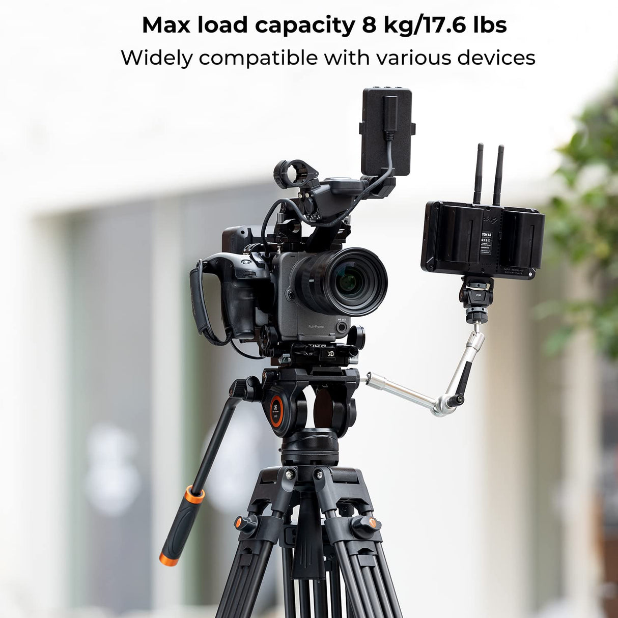 K&F CONCEPT Trípode de Video,184cm con 360° Cabezal Fluido, Trípode Profesional de Aluminio con Placa de Liberación Rápida para DSLR,Videocámara,Cámaras, Carga Máxima 8KG
