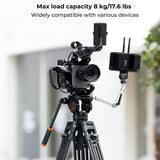 K&F CONCEPT Trípode de Video,184cm con 360° Cabezal Fluido, Trípode Profesional de Aluminio con Placa de Liberación Rápida para DSLR,Videocámara,Cámaras, Carga Máxima 8KG