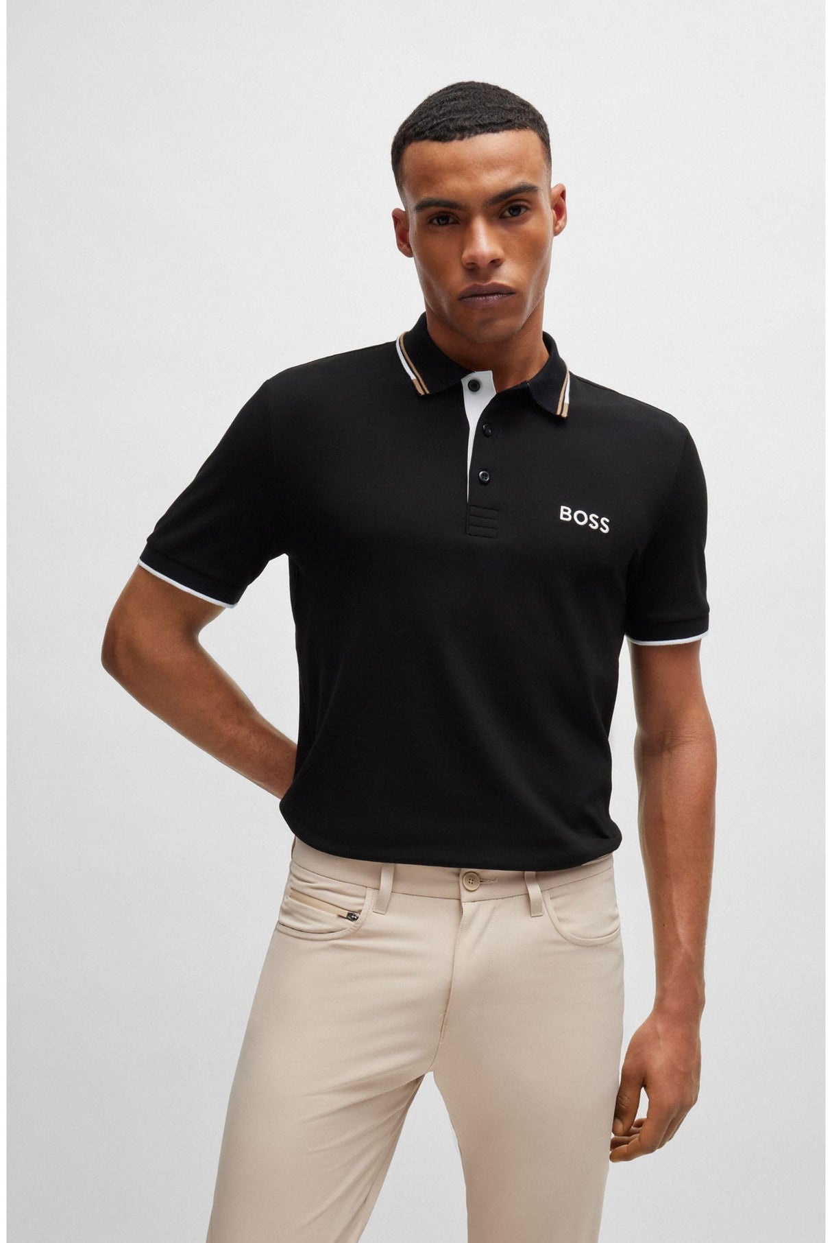 BOSS Paddy Pro Polo, Black2, XXXXXL para Hombre