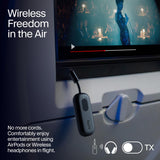 Twelve South AirFly Pro - Transmisor/Receptor de Audio inalámbrico Bluetooth para hasta 2 AirPods/Auriculares inalámbricos; Uso con Cualquier Conector de Audio de 3,5 mm, Color Negro