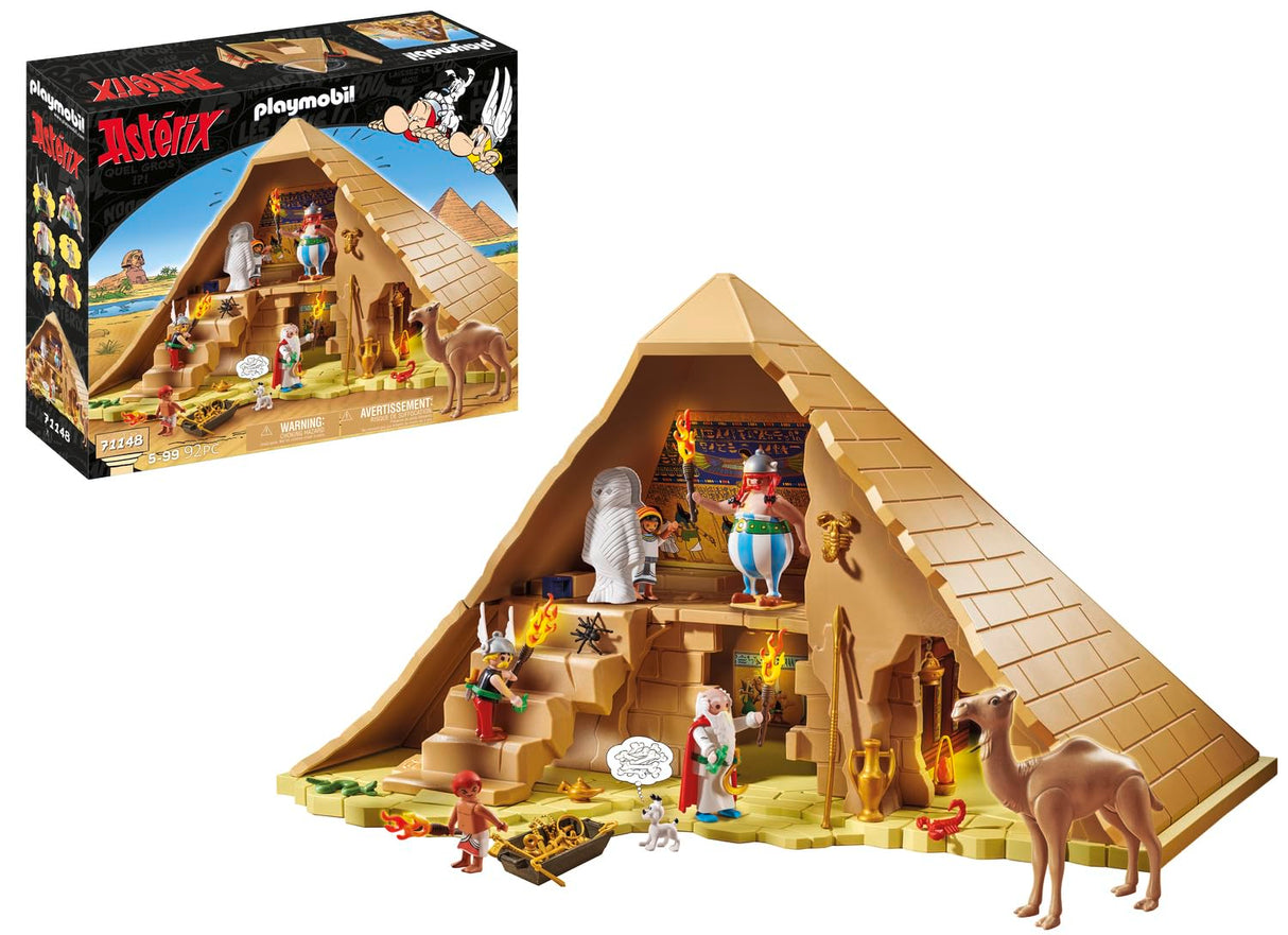 PLAYMOBIL Astérix: La Pirámide del Faraón, Obélix, Astérix, Panorámix, Numerobis, Tornavis, Ideafix, Juguetes para niños a Partir de 5 años [Exclusivo para Amazon]