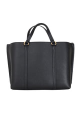 Pinko Carrie Shopper Classic Bottalata Cuero, Bolsa para Mujer, Z99q_Negro-Dorado Antiguo, Talla única