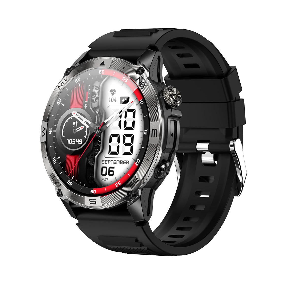 VALDUS VG40 Pro (2025) Negro - Reloj Inteligente de Salud con función de telefonía - Pantalla AMOLED - Atleta Robusto, Normal, Normal