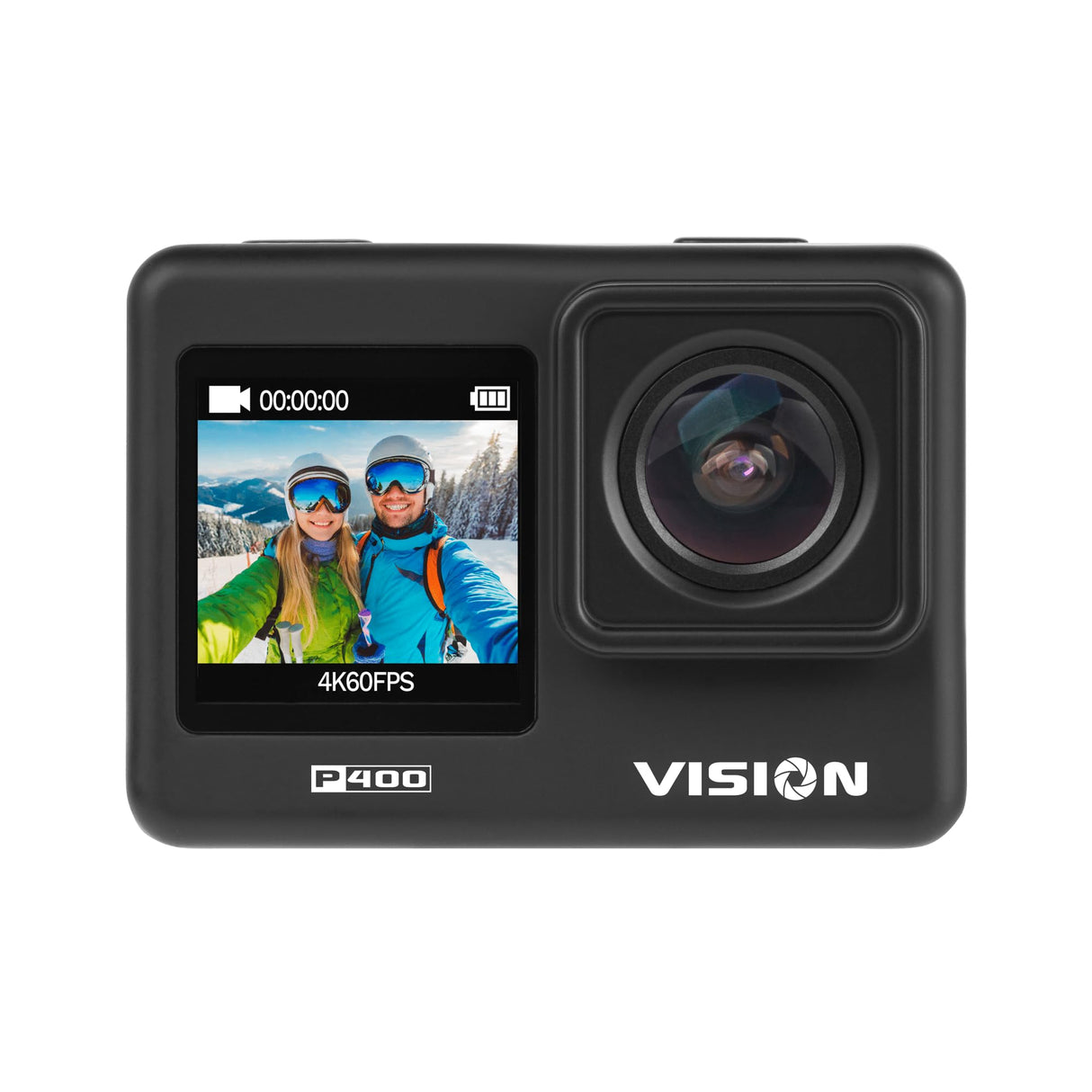 Kruger&Matz Cámara Deportiva 4K 60 FPS Visión P400 4GB RAM Pantalla 2" 320 x 240 Pixeles WiFi Micrófono Funda Impermeable KM0292