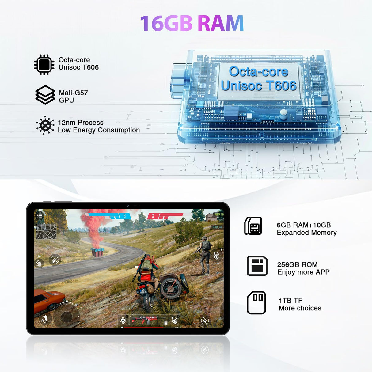 DOOGEE T30S Tableta Android 14, 2.4K 11 Pulgadas, 16GB RAM + 256GB ROM/TF 1TB, 5G WiFi, 13MP+8MP, 8580mAh, Widevine L1 Gaming, Negro