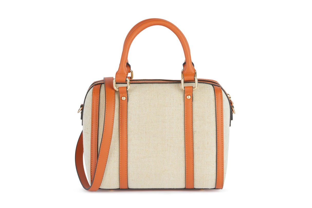 Geox D Zene S A, Bolsa para Mujer, Beige/Orange, Talla única