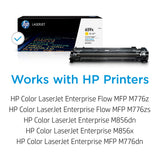 HP 659X W2012X, Amarillo, Cartucho Tóner de Alta Capacidad Original, de 29.000 páginas, para impresoras HP Color LaserJet Enterprise M856dn, MFP M776dn y HP Color LaserJet Enterprise Flow MFP M776z