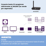 Marmitek Transmisor de Audio Inalámbrico WA300 - Conecte su Dispositivo de Audio de forma Inalámbrica a su Sistema Estéreo - Conector de 3,5 mm (RCA/Cinch) - Wireless Audio Transmitter