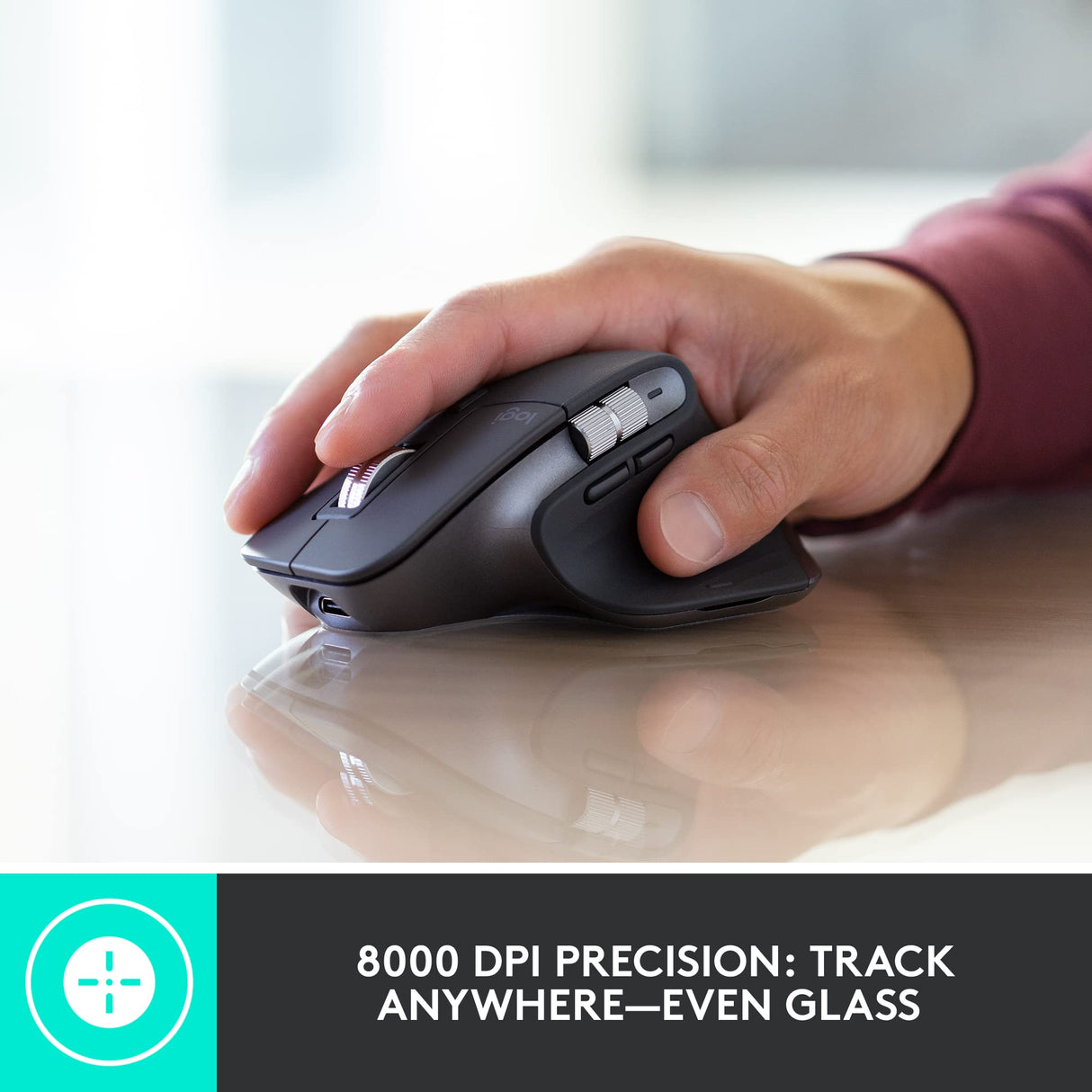 Logitech MX Keys Combo para empresas | Gen 2, teclado/ratón inalámbrico de tamaño completo, con apoyamano para teclado, Bluetooth, Logi Bolt, Clics Suaves, Windows/Mac/Chrome/Linux, QWERTY ESP - Gris