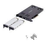 StarTech.com Tarjeta Rack Móvil de 2 Bahías para SSD NVMe M.2 a PCIe x8 - Requiere Bifurcación - Intercambio en Caliente
