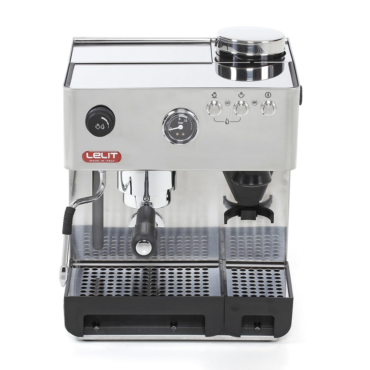 Lelit Anita Máquina de Café - Con Espumador de Leche & Molinillo Integrado - 2,7 litros - PL042EMI-2G80 - Acero Inoxidable Pulido