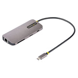 StarTech.com Adaptador Multipuertos USB C de Vídeo 4K a 60Hz, con Hub de 3 Puertos USB-A de 5Gbps, Entrega de Alimentación USB de 100W, Red Ethernet, SD/microSD, Cable de 30cm (115B-USBC-MULTIPORT)