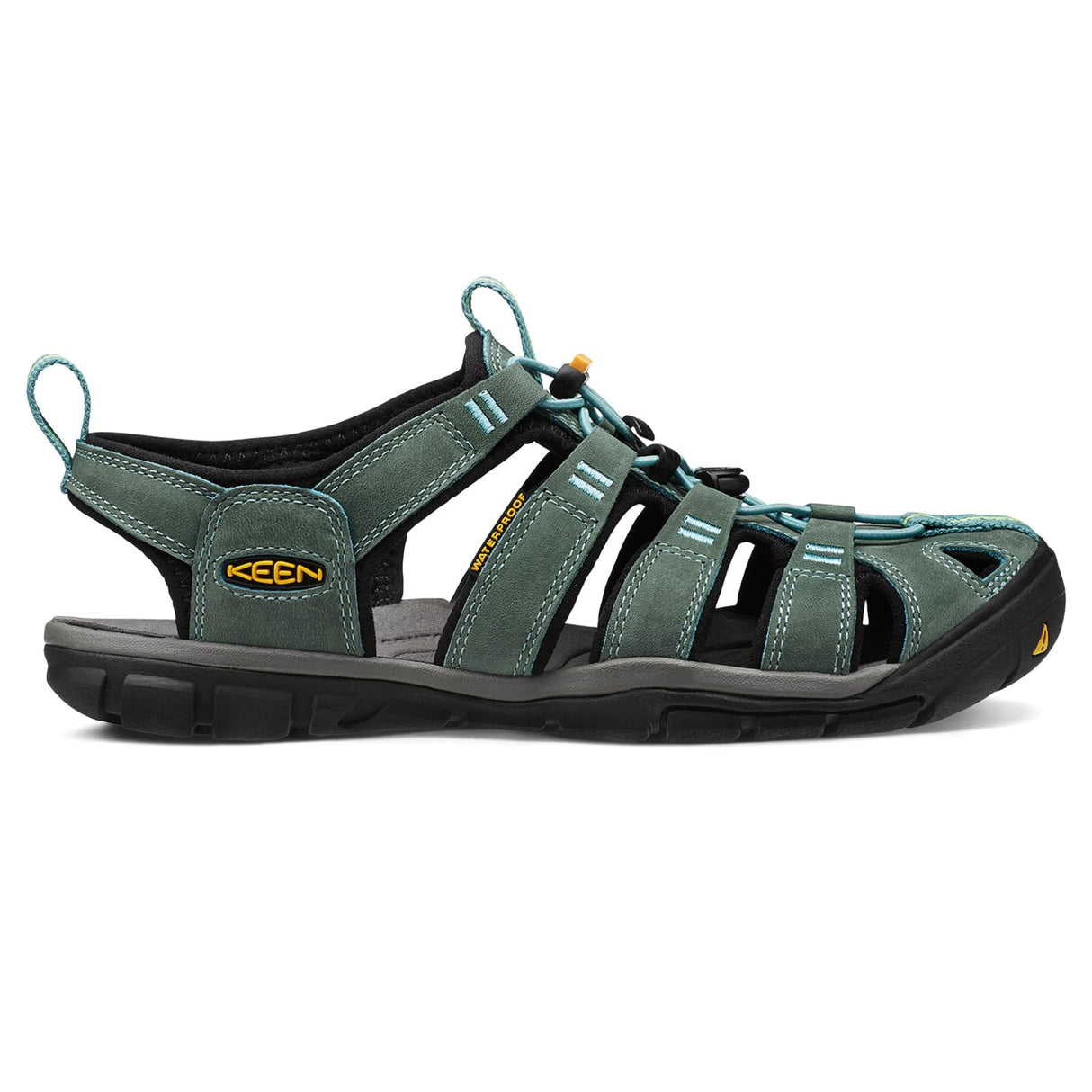 KEEN Clearwater Cnx, Sandalias, Mujer, Mineral Blue/Yellow Cuero, 38 EU