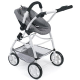 Bayer Chic 2000 637 76 Carrito Emotion All in, 3 en 1 de muñecas, Jeans Gris, de 3 a 6 años.