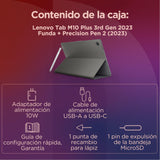 Lenovo Tab M10 Plus (3rd Gen) - Tablet de 10.61" 2K (Qualcomm Snapdragon SDM680, 4GB de RAM,128GB ampliables hasta 1TB,4 Altavoces,WiFi + Bluetooth,Android 12) Precision Pen 2 + Funda - Gris Oscuro