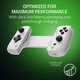 Razer Kishi V2 Mobile Gaming Controller Xbox Edition for iPhone: Console Quality Controls - Universal Fit - Stream PC & Xbox Games - Low Latency - Free Nexus App - 1 Month Xbox Game Pass Incl. - White