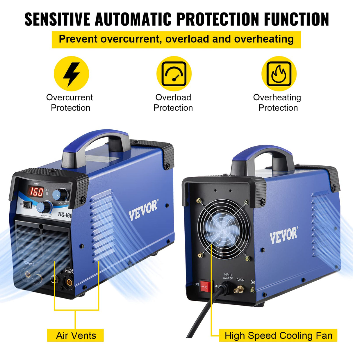 FlowerW TIG - Soldadora inverter (220 V, WIG, 160 A)